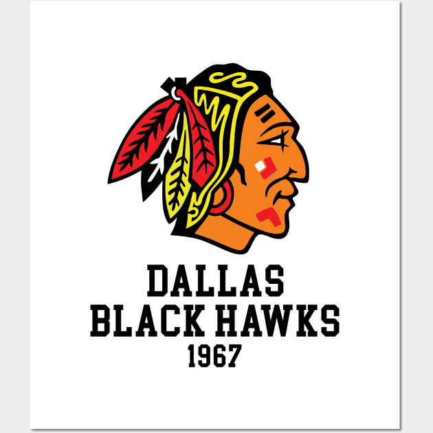 Dallas Black Hawks 1967 Wall Art by zurcnami